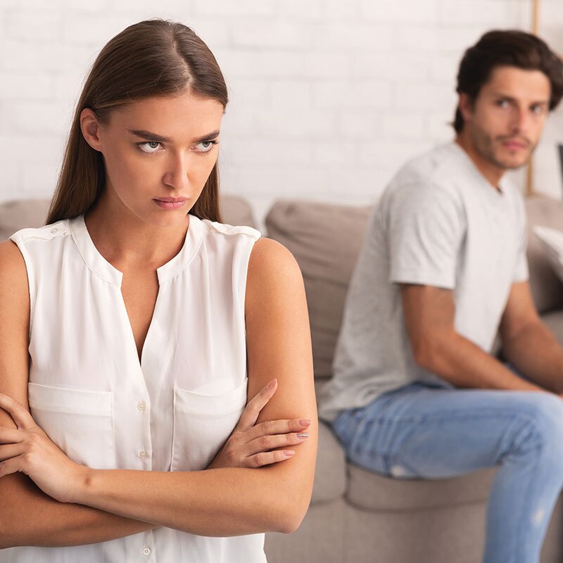 couple angry with each other