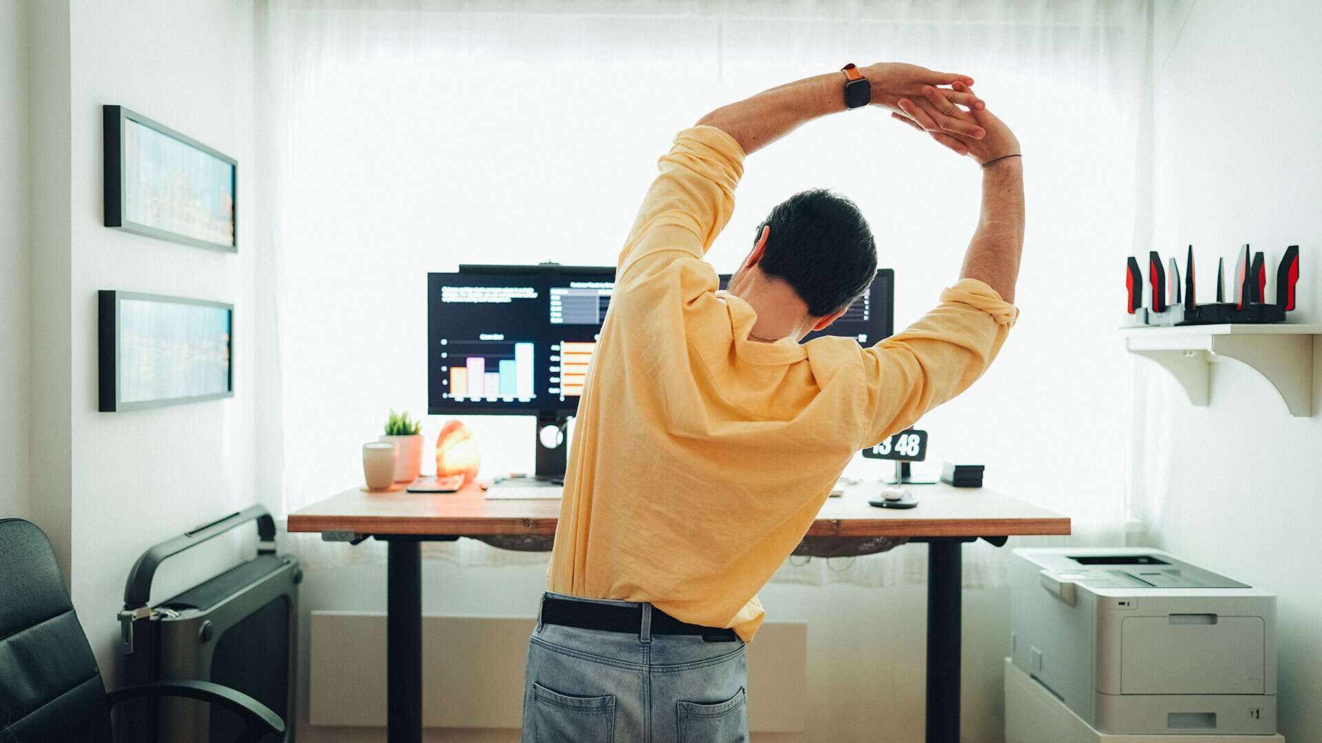 how to set up an ergonomic home office