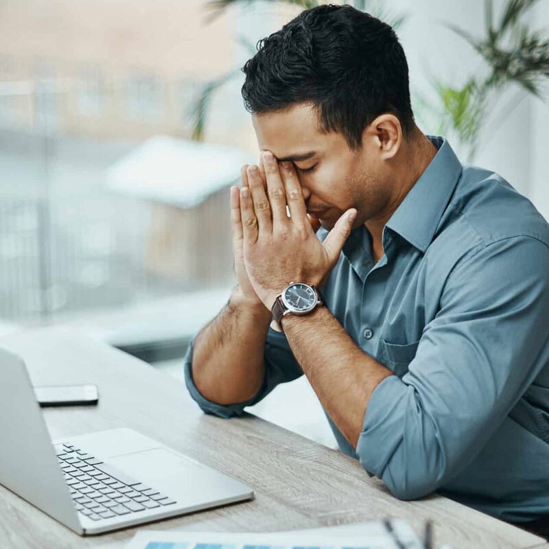 overwhelmed with stress at work