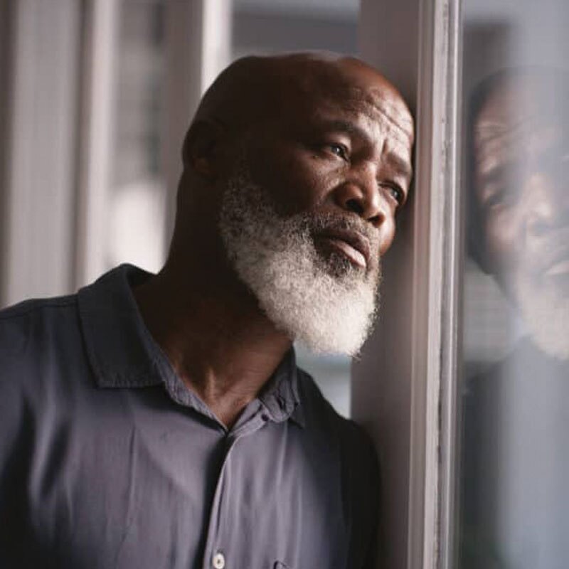 man with grief and loss