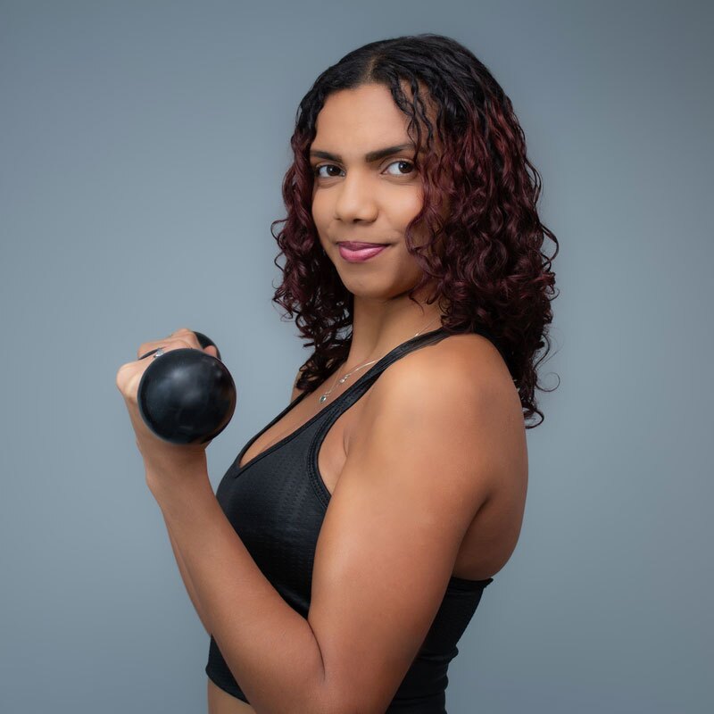 person with muscular hypertrophy