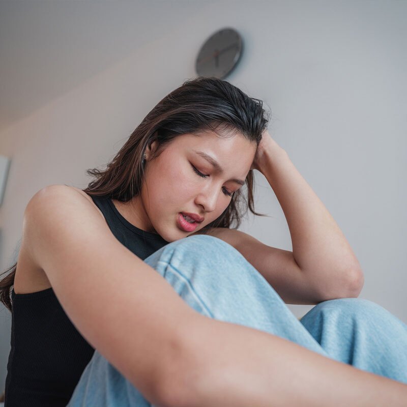 young woman struggling with personality disorders