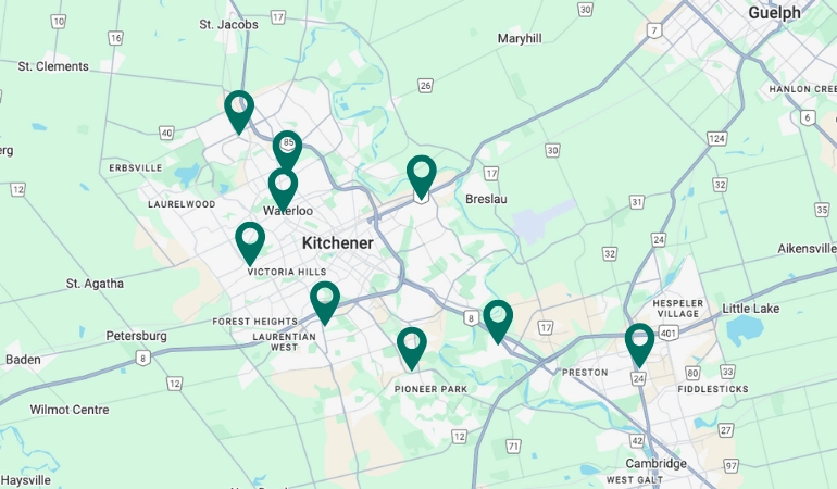 CARESPACE locations - Kitchener Personal Training