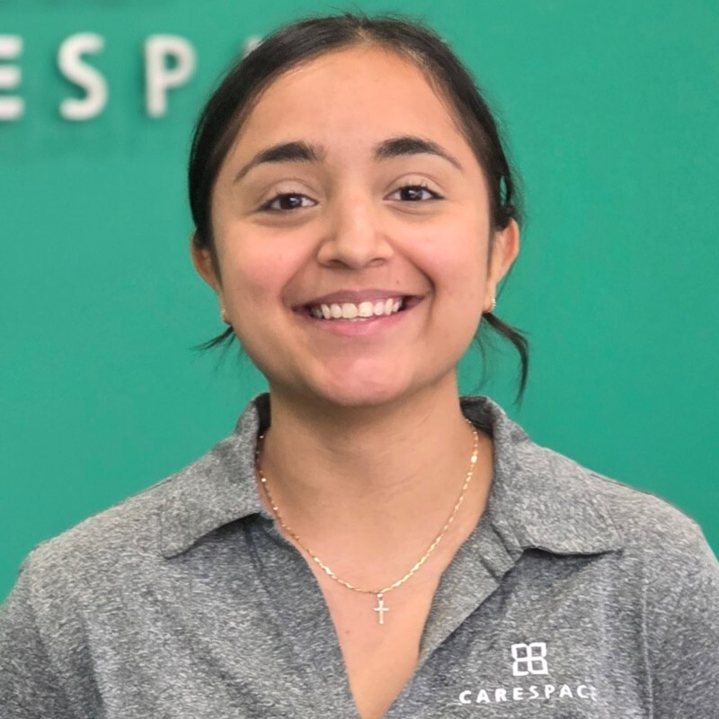Raksha Aravind, Receptionist at CARESPACE