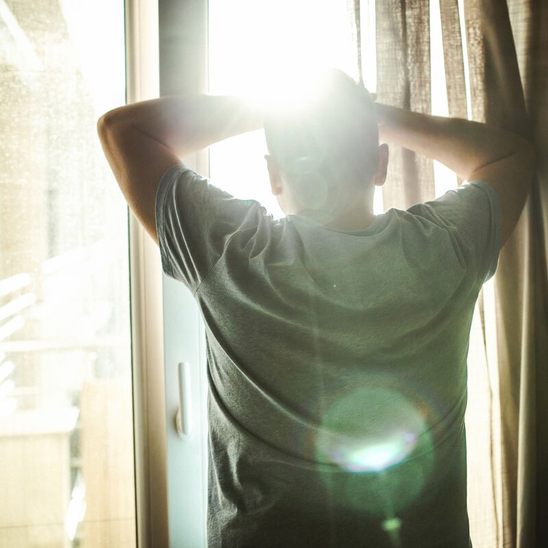person dealing with persistent depressive disorder
