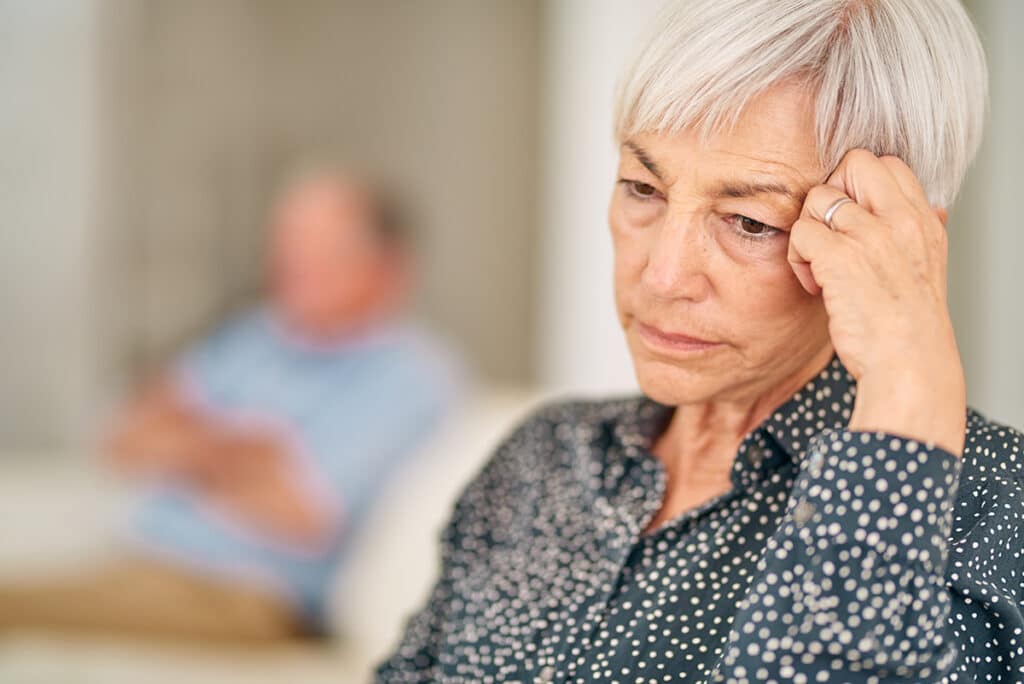 senior with depression