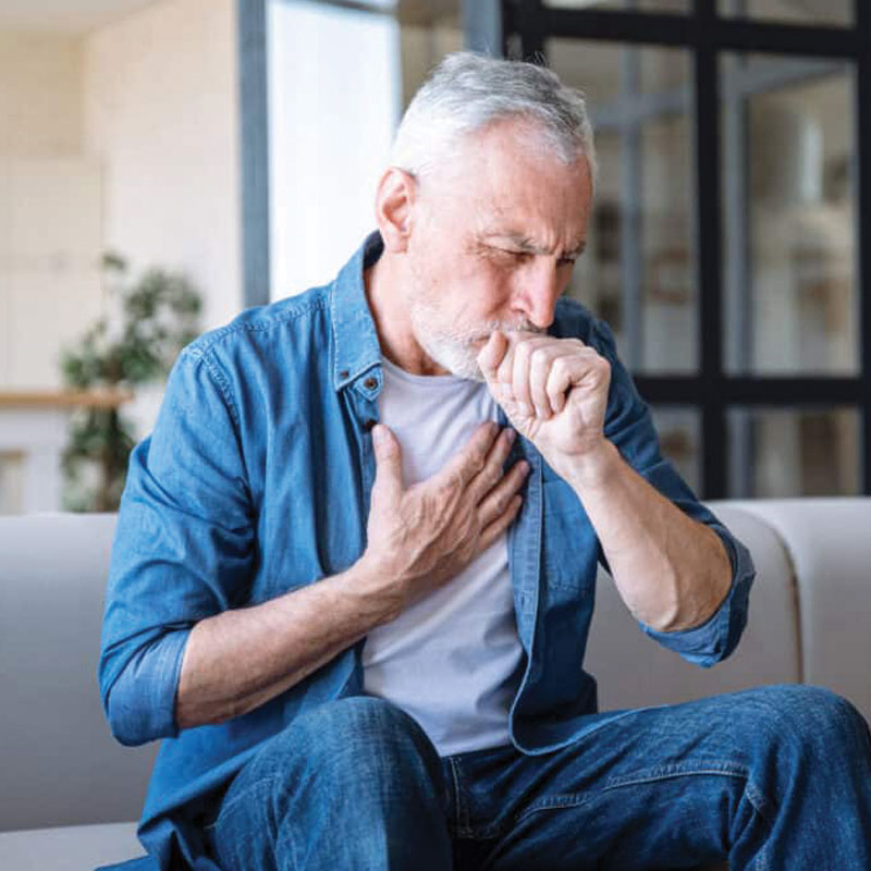 man with chronic cough
