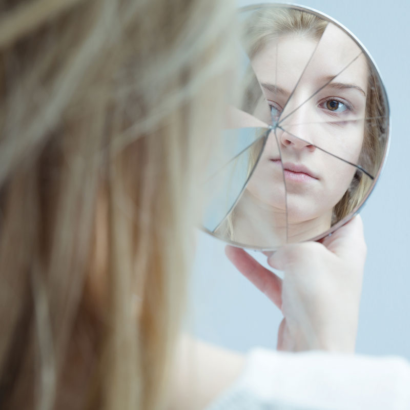 young woman with borderline personality disorder