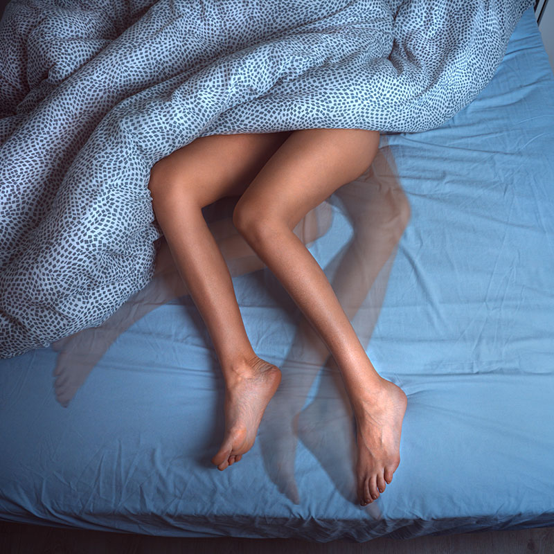 in bed with restless leg syndrome