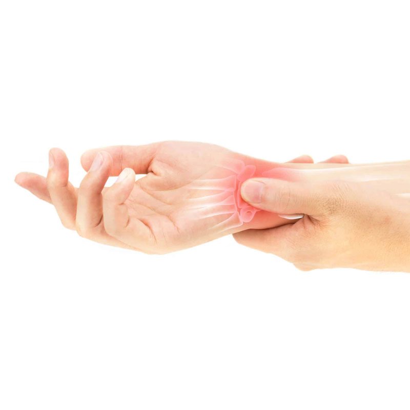 man with a wrist strain