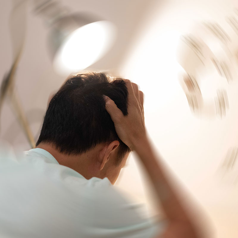 man with vertigo