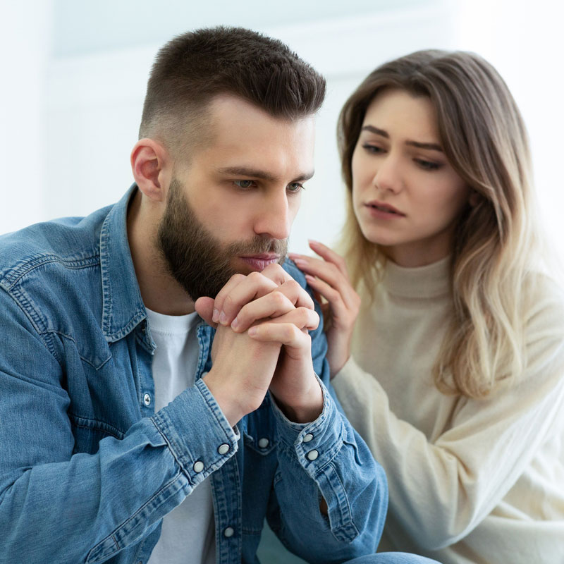 young couple with marital concerns